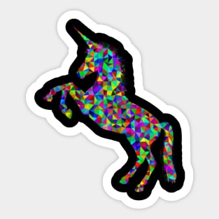 Jumping and colorful Unicorn- Sticker